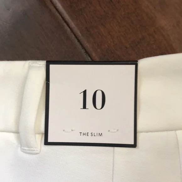 NWT WHBM White The Slim Pants - Picture 3 of 10